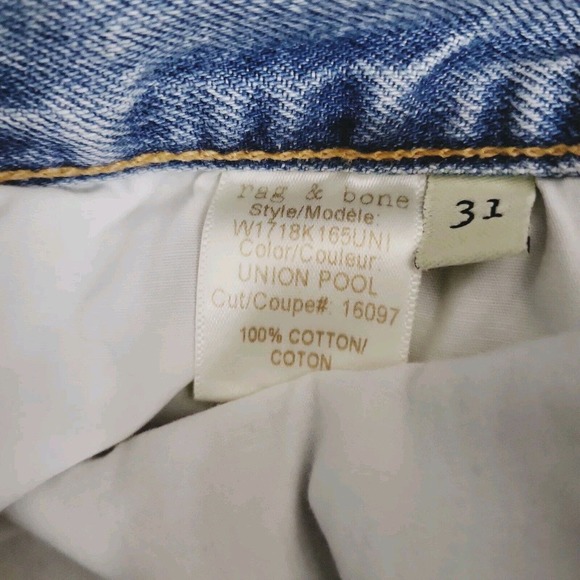 Rag & Bone Womens Union Pool Marilyn Distressed Jeans W1718K165UNI Size 31 - Picture 8 of 8